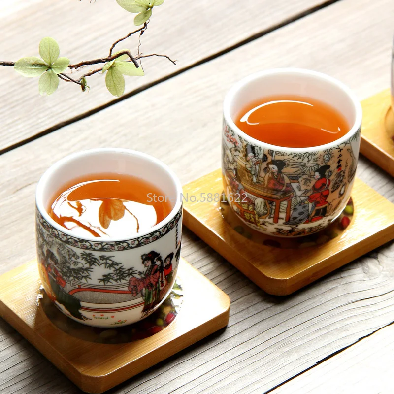 Сине белая керамическая чашка для чая фарфоровая китайская кунг фу 110 мл|Чашки и