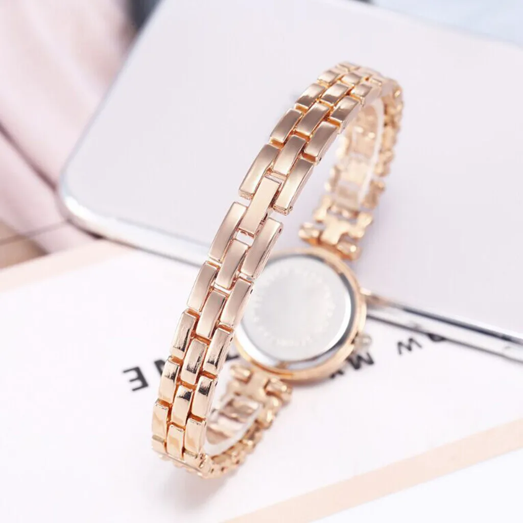 

2020 New Fashion Women Crystal Quartz diamond Bracelet Bangle Wrist Watch reloj mujer Rose gold montre femme bayan kol saati