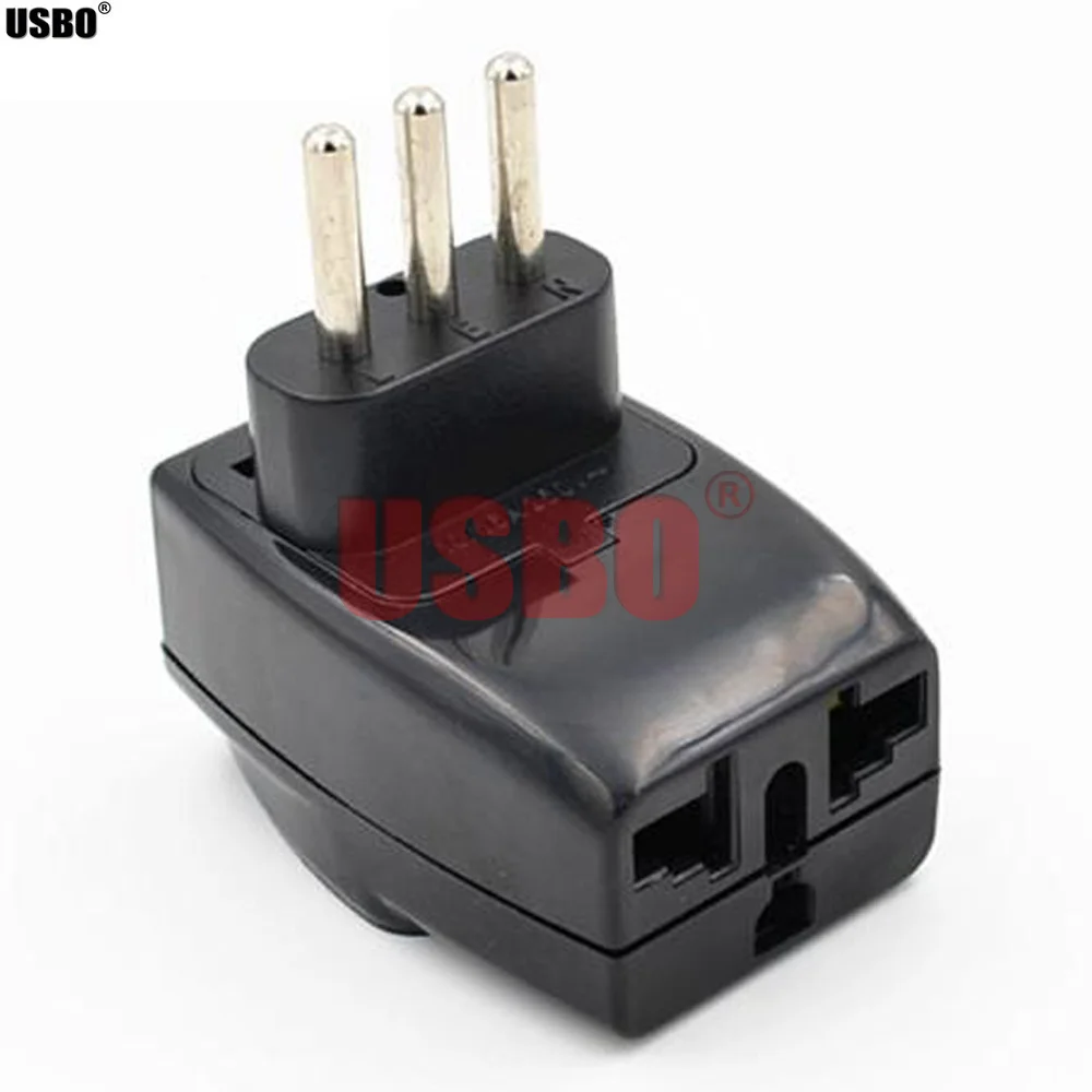Переходник 3 в 1 из черной меди на 10 а/16 А 250 В|Адаптеры для розеток| |
