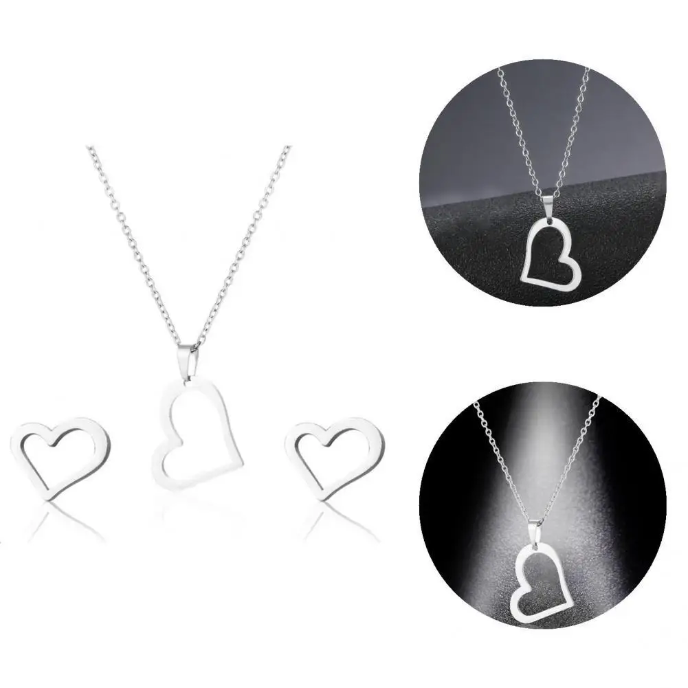 

Stylish Jewelry Set Hollow Out Jewelry Women Necklace Earrings Women Necklace Earrings 1 Set
