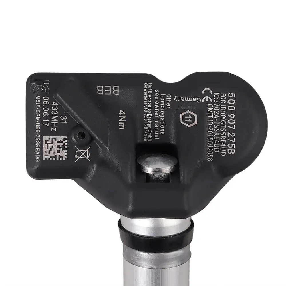 Justech 433 МГц TPMS датчик давления в шинах Автомобильный датчик давления в шинах датчик s 5Q0907275 для VW Audi Skoda Porsche Bentley