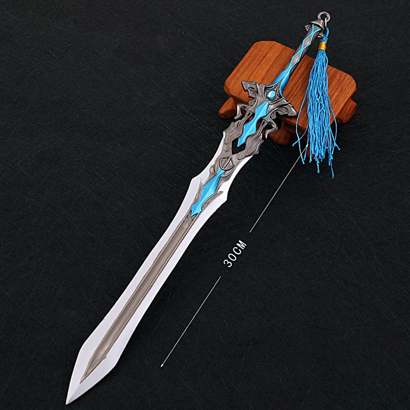 alloy sword toy 30cm seven kills sword weapon model full metal crafts ornaments cosplay animation game peripherals toys free global shipping