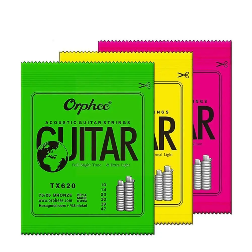 

Струны для акустической гитары серии Tx зеленые ФОСФОРНЫЕ фольклорные шестигранные из углеродистой стали металлические струны гитарные За...