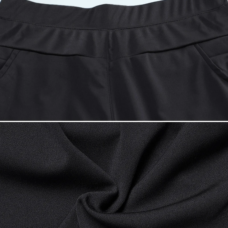 

Casual Ankle Length Pencil Pants Middle Aged Women 2020 New Summer Elastic High Waist Vintage Female Capris Plus Size XL-5XL