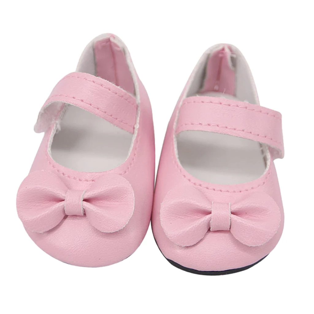 

Handmade 18inch Girl Doll Summer Bowknot Shoes For Party/Casual Wear Pink