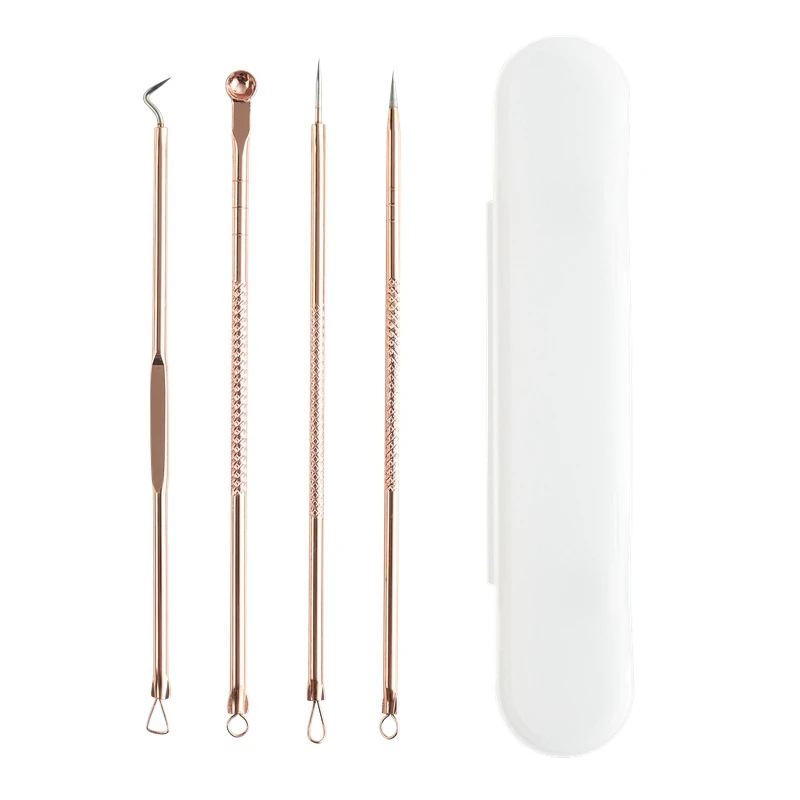 4 Pcs Stainless Steel Blackhead Remover Tool Kit Acne Comedone Pimple Blemish Extractor | Красота и здоровье