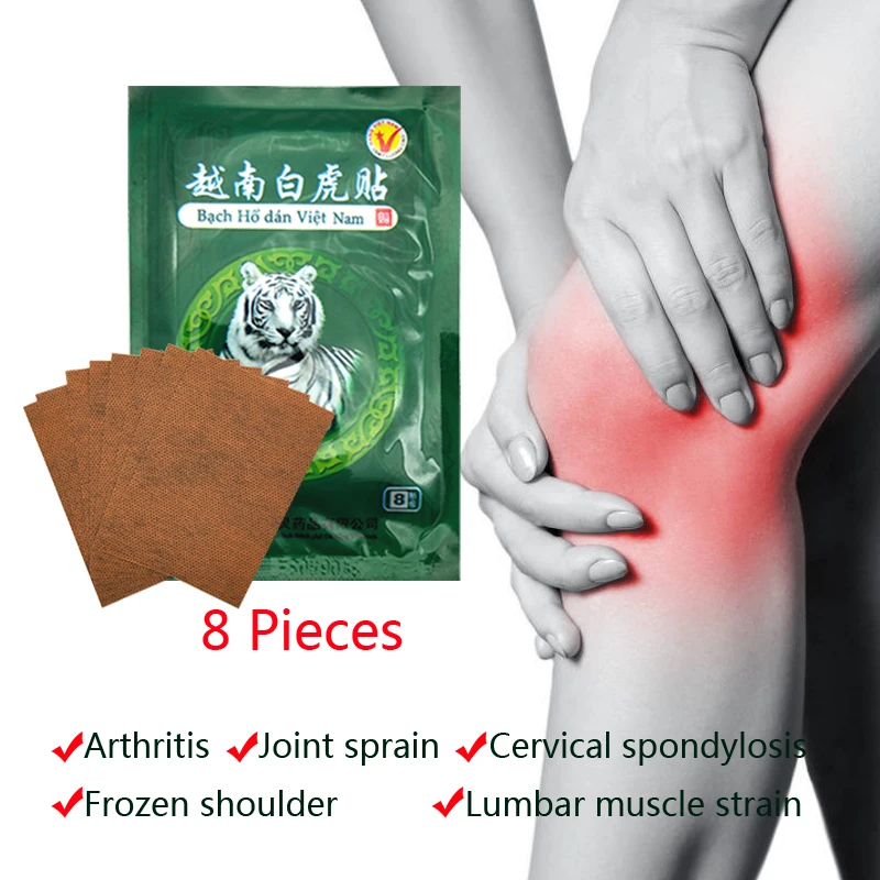 

320pcs/40bags Vietnam White Tiger Balm Pain Patch Body Neck Massager Meridians Stress Relief Arthritis Capsicum Plaster