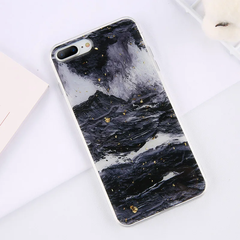 AC7808 Lovebay Золотая фольга Bling marble для iPhone 11 Pro Max X XS Max XR чехол для телефона мягкий ТПУ чехол для iPhone 7 8 6 6s Plus блестящий чехол - Цвет: AC7808