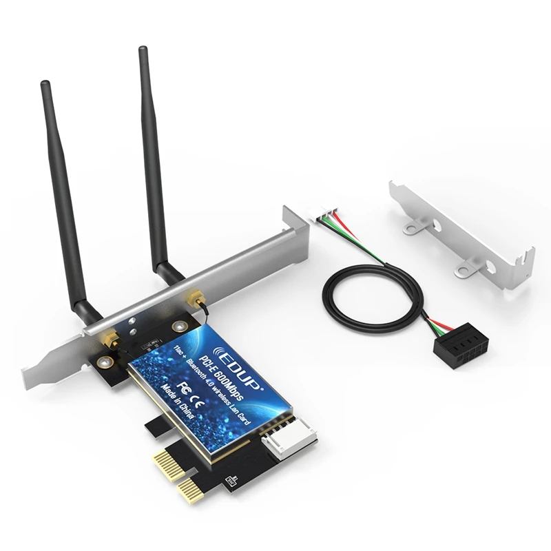 EDUP 600 Мбит/с AC PCI -E WiFi беспроводная карта адаптер антенны BT4.0 для настольных ПК |