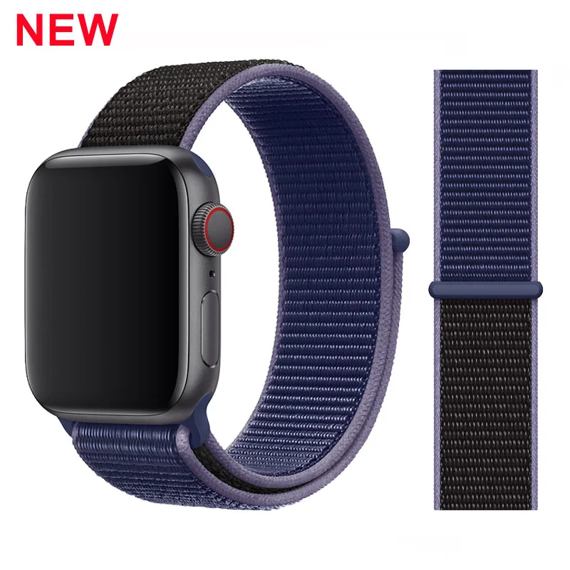 Ремешок для Apple Watch 42 мм 38 мм 5 4 3 correa iwatch 44 мм 40 мм спортивный браслет-петля Apple watch 5 4 аксессуары 5/3/2 - Цвет ремешка: 40-Midnight Blue
