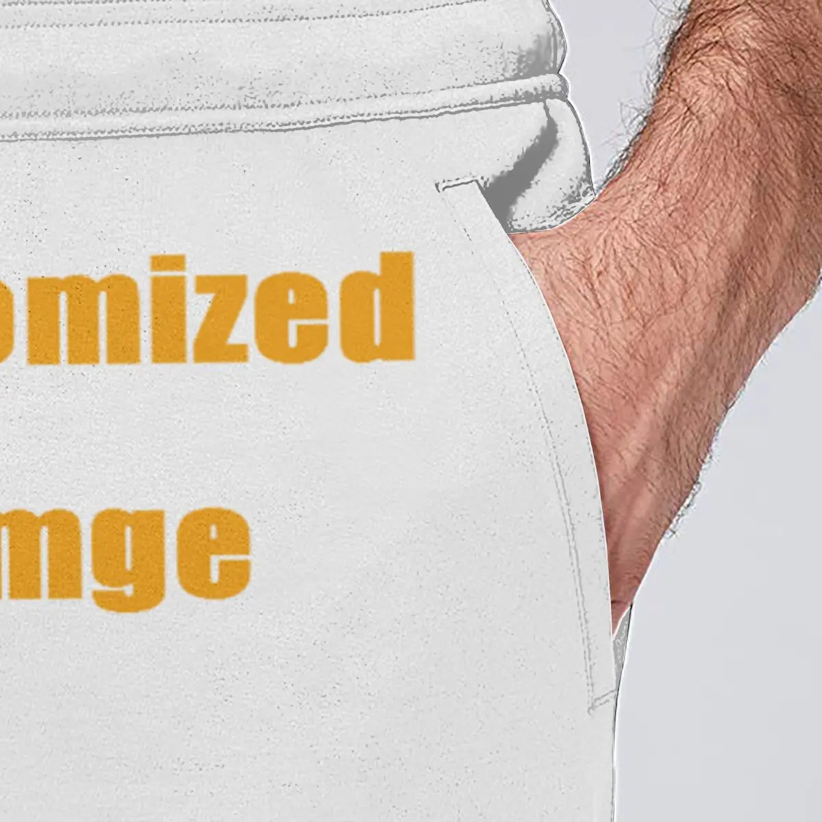 Широкие мужские спортивные брюки с высокой талией принтом на заказ | Мужская