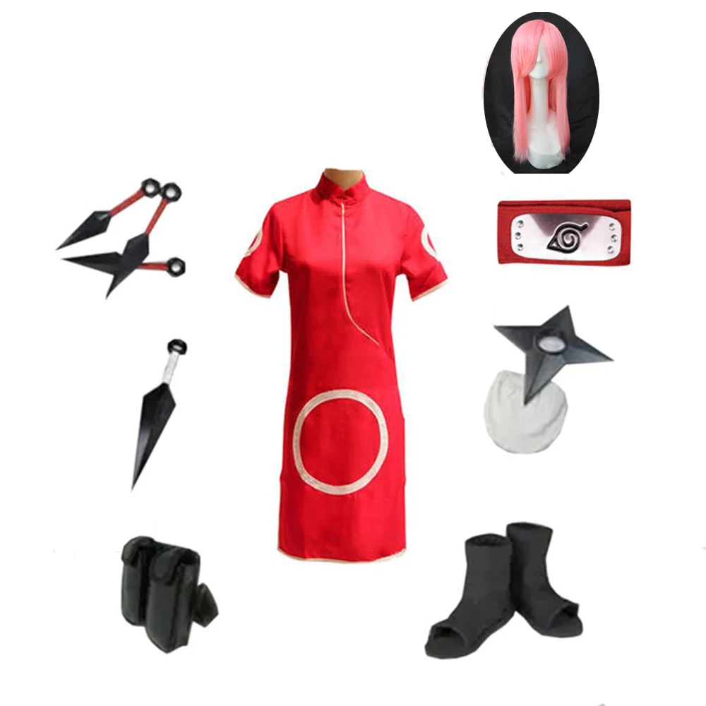 Женский костюм для косплея Сакура из аниме последнее кино Хэллоуина одежда шорты