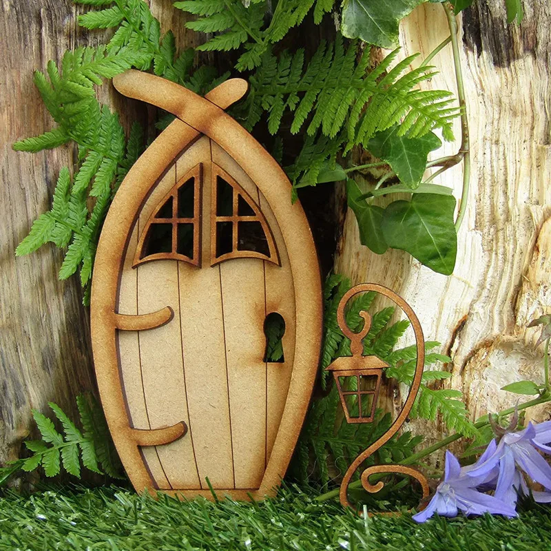 Handmade Doll House Fairy Wooden Accessories Mini Dollhouse Miniature Model Gnome Mouse Elf Door Craft Kit | Дом и сад