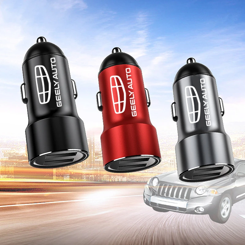 

3.4A Car Dual USB Universal Fast Charging in car 2 Port mobile phone charger For Geely emgrand ec7 ec8 ck atlas ck2 ck3 gt gc9