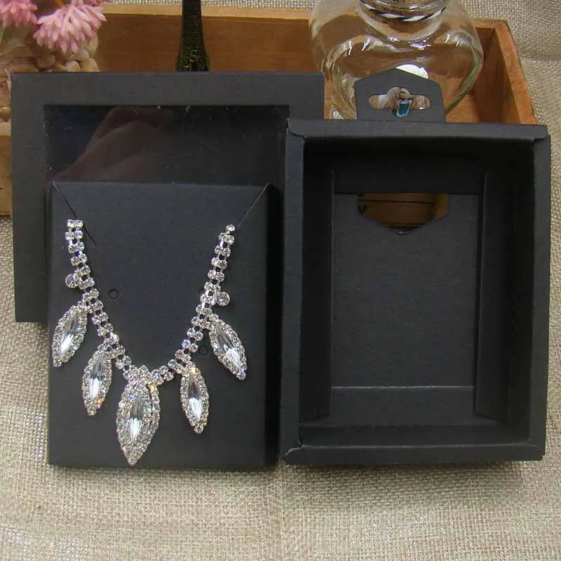 Карточка для ожерелья белая оконная коробка 1 лот = 50 коробок + шт. внутренней