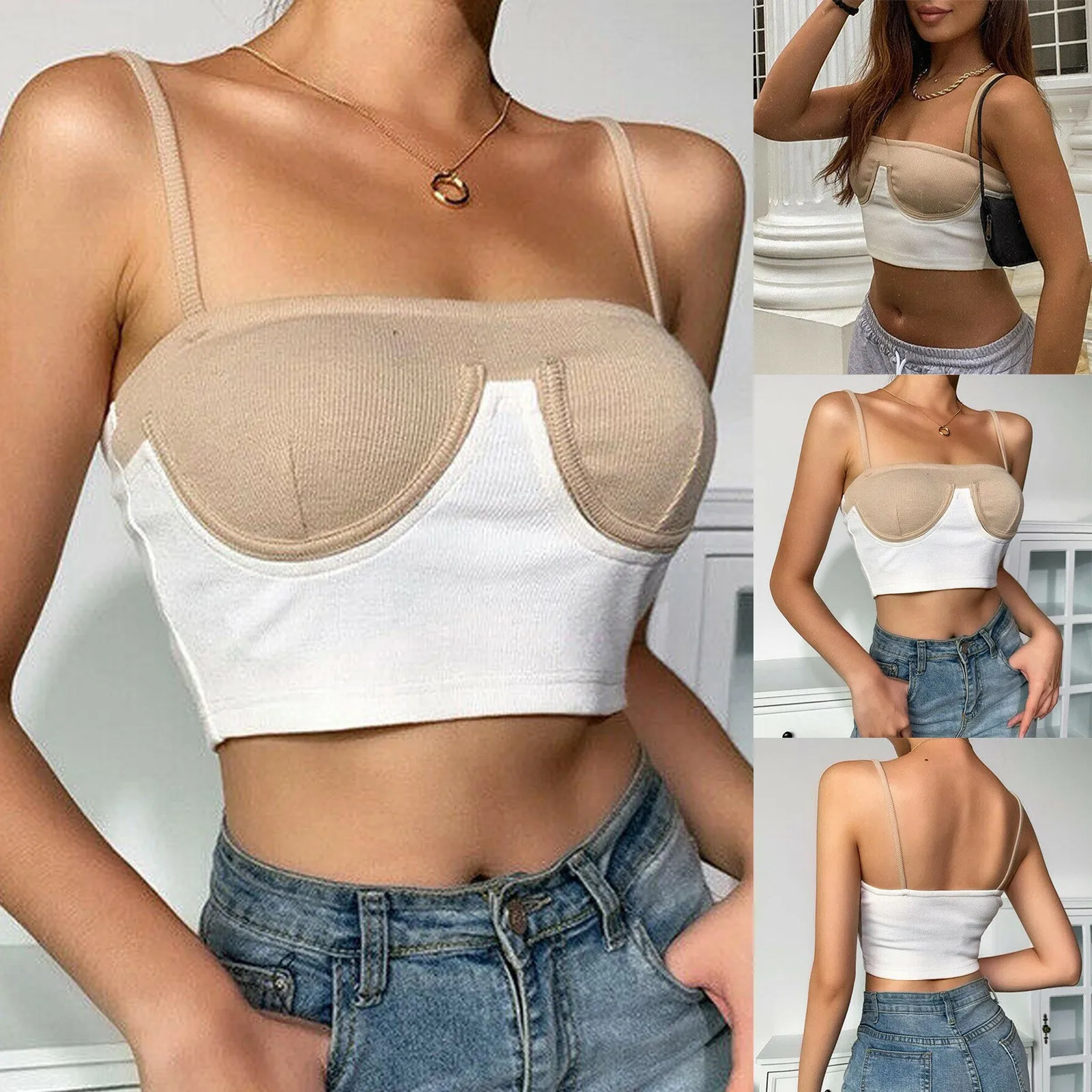 

Fashion Mesh Clubwear Cami Tank Vest Push Up Bralet Women's Corset Bustier Bra Night Club Party Sexy Cropped Crop Top Vest #0218