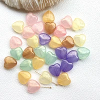 colorful heart shapebeads accessoriesresin charms for jewelry makingdiy pendanthand made
