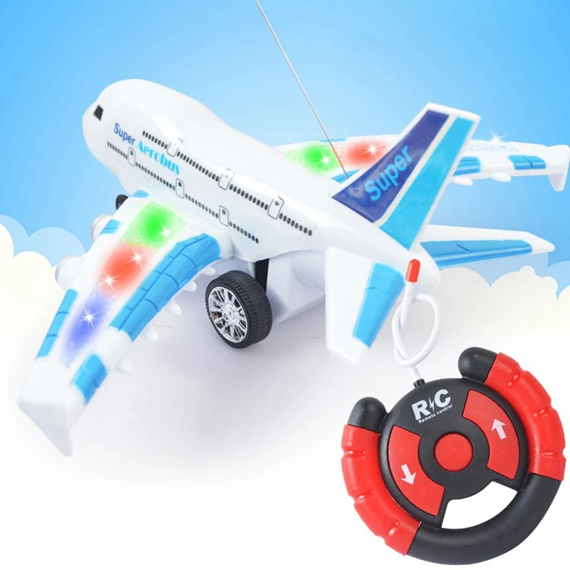 

Kids Plane Toys Electric Music Light Automatic Steering Plane Passenger Aircraft Airplane Model Kid Outdoor Toy