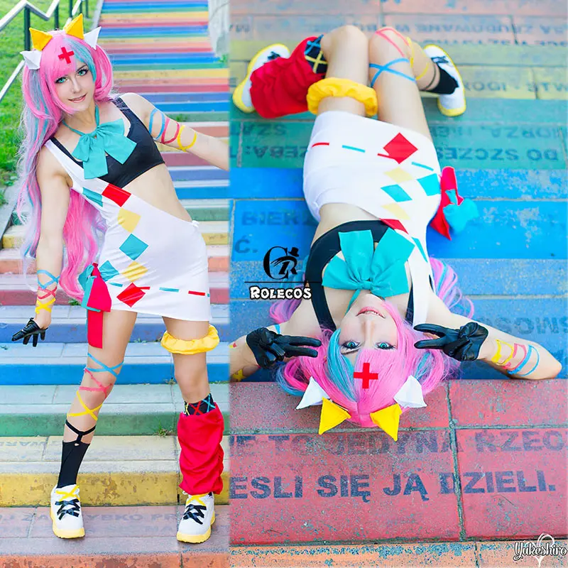 ROLECOS пинки поп хепберн косплей костюм аниме виртуальная ютубер костюмы мизинец