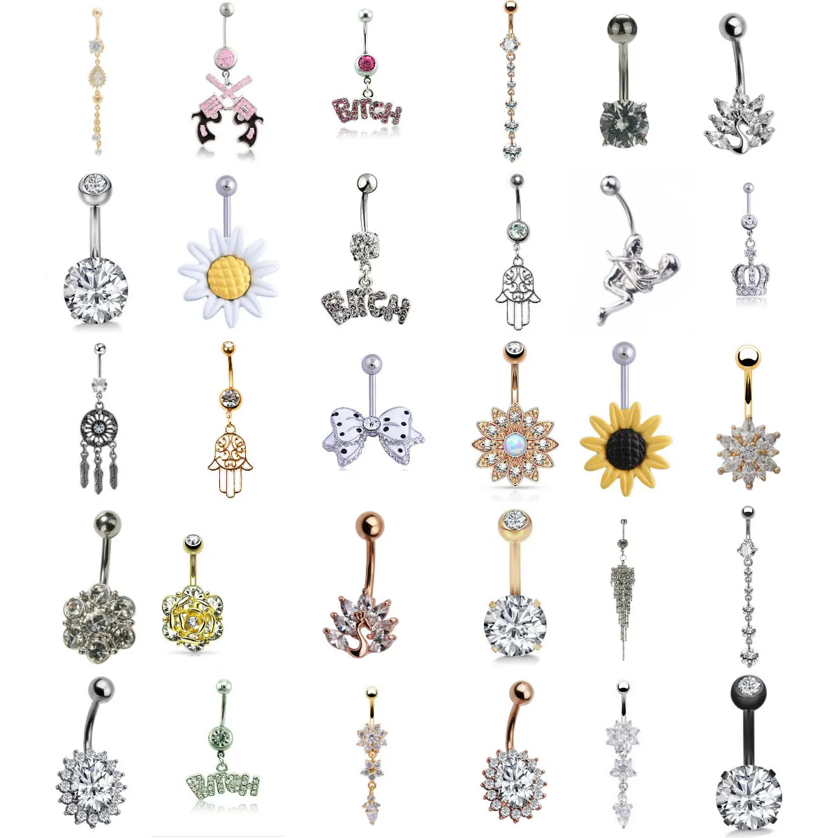 1 шт сексуальные болтающиеся пупка Кольца Мода хирургическая сталь Стразы