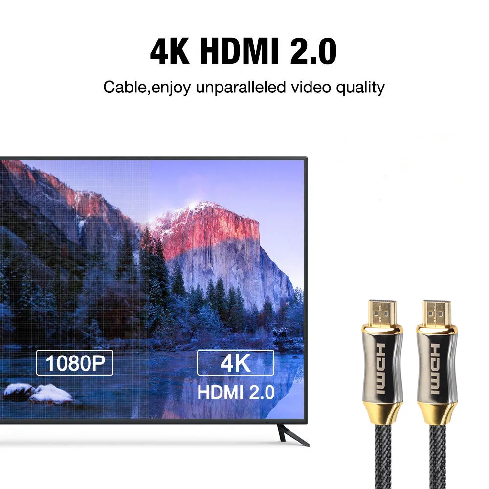 4K 60 Гц HDMI-совместимый кабель высокоскоростной 2 0 позолоченный Соединительный