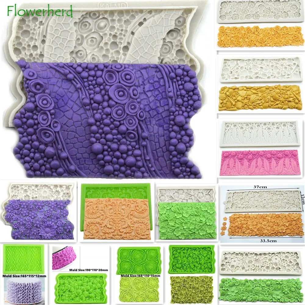 

Pearl Strip Flower Mold Crocodile Skin Pattern Silicone Cake Mold Resin Mold Fondant Rim Chocolate Mold Cake Decorating Tools