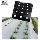 95 см * 10 м 0,03 мм, 5 отверстий, для садовых овощных растений, черная пленка, защитная крышка для теплицы, для контроля сорняков, перфорированная фотопленка