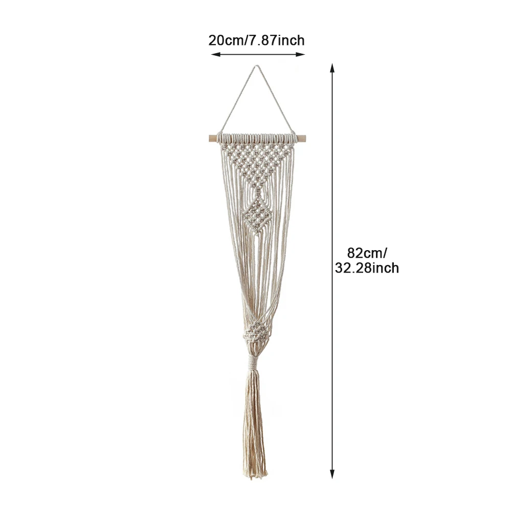 

2pcs Flower Pot Holder Space Saving Hand Made Home Decor Macrame Plant Hanger Indoor Outdoor Office Cotton Rope Living Room