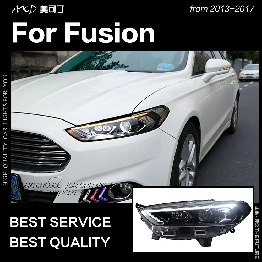 Стайлинг автомобиля фара для Ford Fusion 2013-2016 Mondeo светодиодный новинка DRL линзы