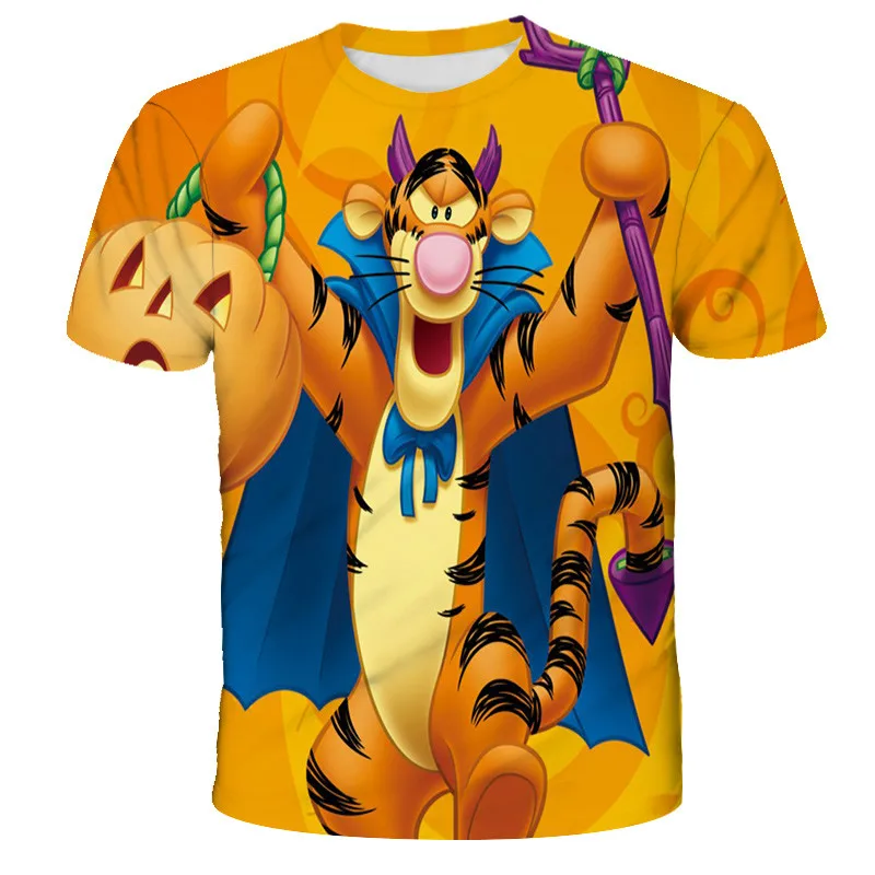 

Short-sleeved T-shirt for boys and girls, anime cartoon bear 3D printing T-shirt casual clothing 4T---14T