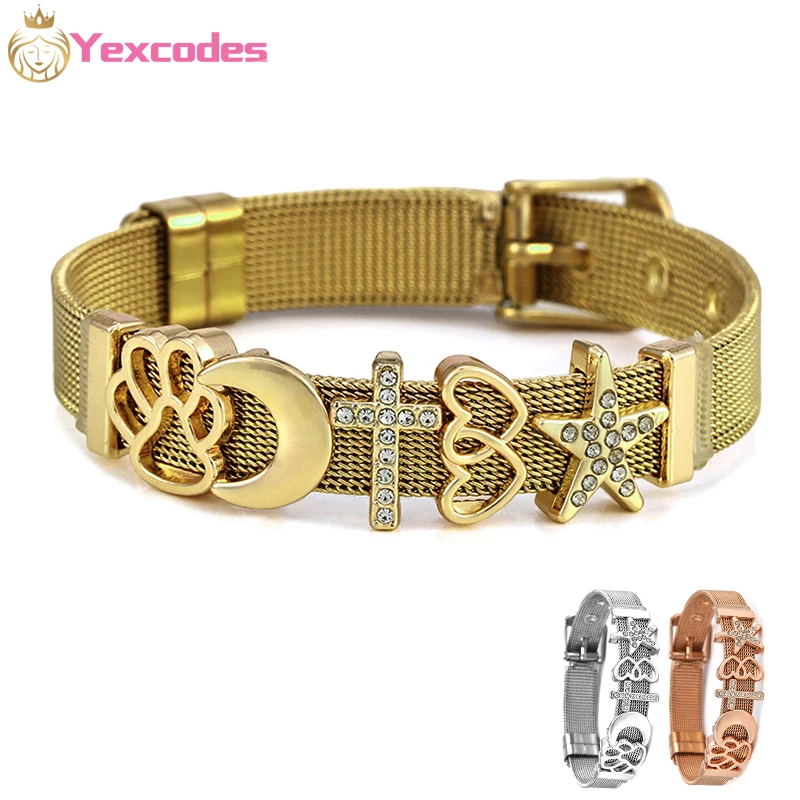 

Hot Selling Keeper Bracelet Strap Bracelet Star Moon Cross Combination TISCO Jewelry Wedding Party Bangles