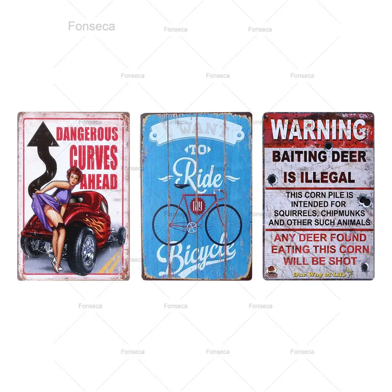 PACIFIC OCEAN Wave Team Shabby Chic Metal Signs Pub Coffee Shop Home Decor Wall Plates Bar Craft Retro BUS Plaque N101 | Дом и сад