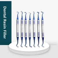 7pcsset dental resin filler spatula titanium plated head resin filler set aesthetic restoration kit dental instrument