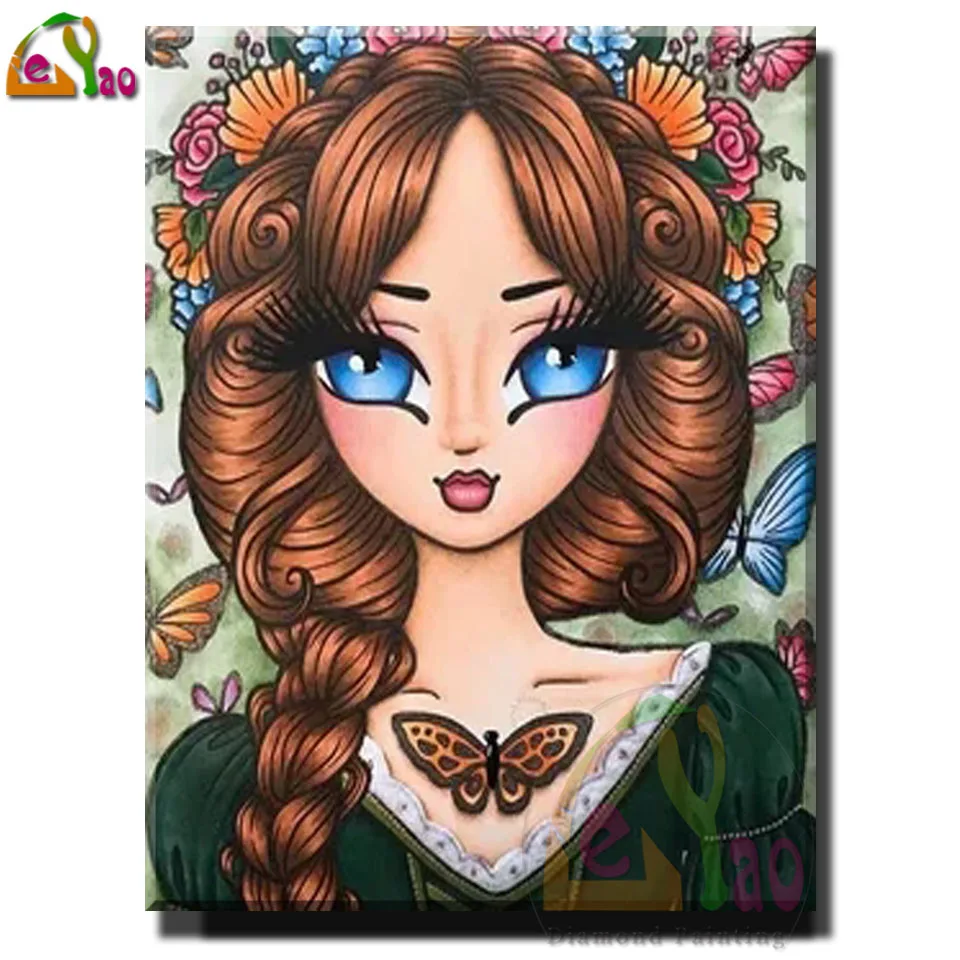 5d алмазная живопись бабочка сказочная Алмазная вышивка с рисунком Больших Глаз