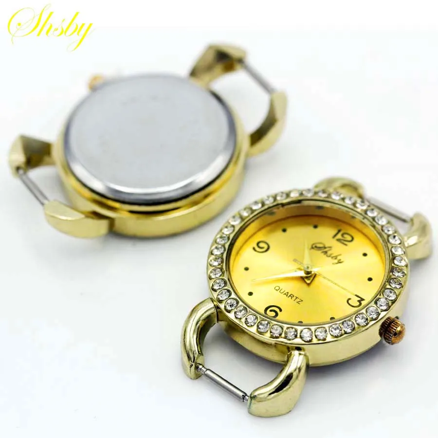 Shsby Diy Personality Gold Silver Rhinestone Watch Header Roman Numerals Circle Watch Table Core Watchband Watch Accessories