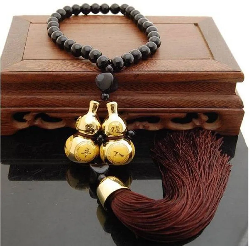 1 шт . Позолоченные двойные стеклянные бусины в виде тыквы амулет для безопасного