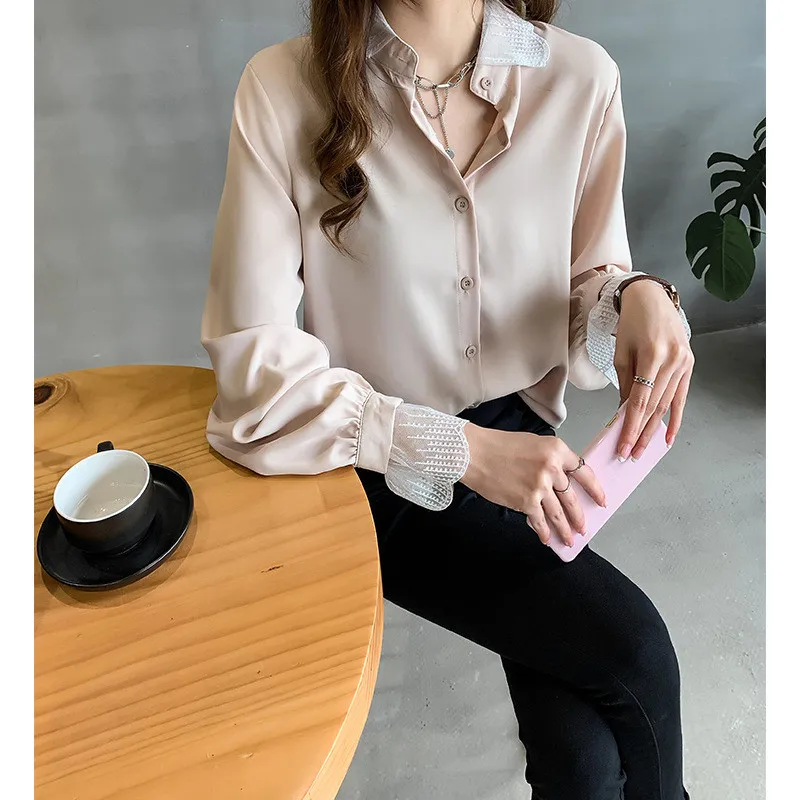Loose Maternity Blouses Shirts Lace Long Sleeve Blouse Tops Clothes for OL Pregnant Women Pregnancy Nursing Clothings Plus Size | Мать и