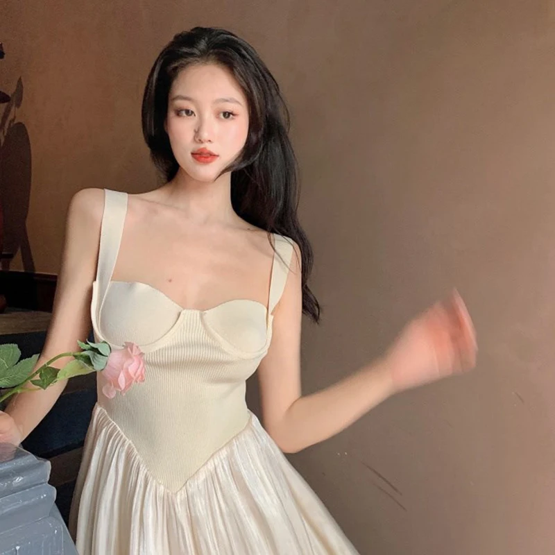 Женское Сетчатое платье в стиле пэчворк однотонное Черное длинное во