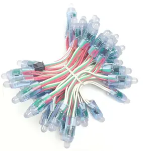 Светодиодный светильник WS2811, 1000 шт., 12 мм, 2811 IC, полноцветный пиксельный светодиодный модуль, постоянный ток 5 В, вход IP68, водонепроницаемый цифровой светодиодный светильник RGB