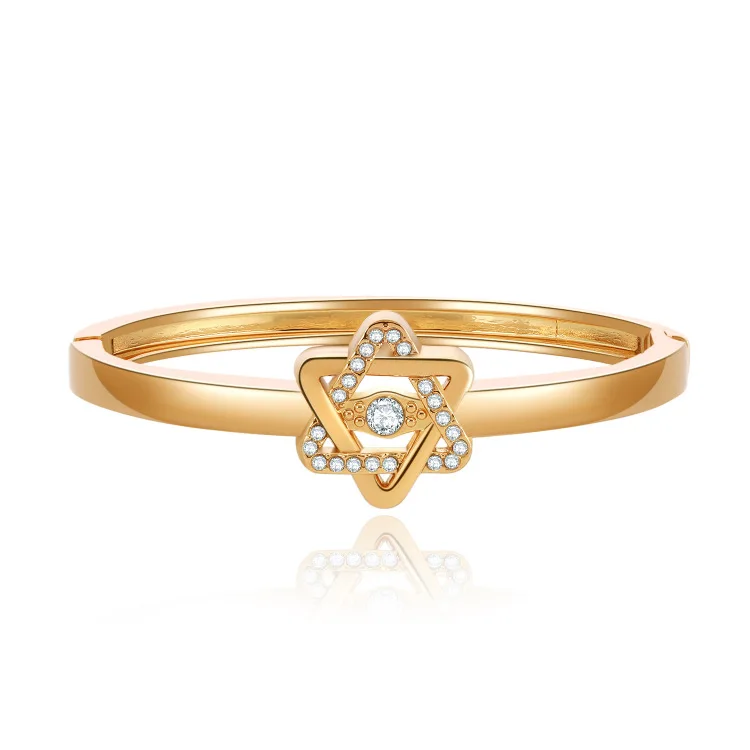 

ORNAPEADIA New Luxury Simple Fashion Women's Bracelet for Women Alloy Six-pointed Star Design Creative Jewelry Wholesale
