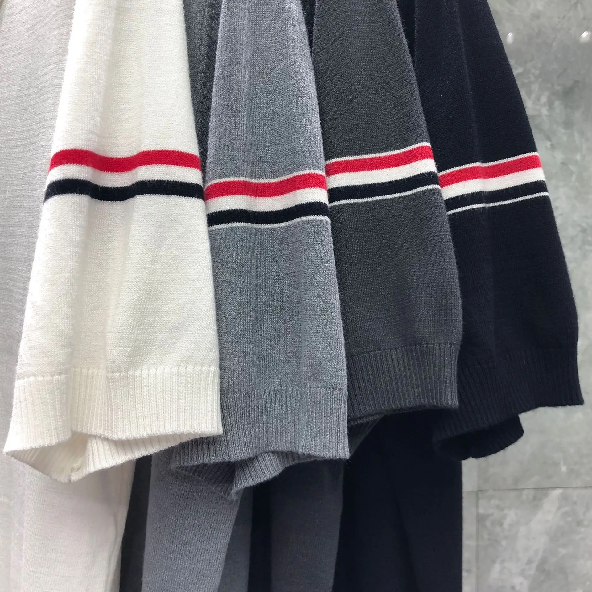 

TB THOM BULUO Brand Polo Shirts Men Casual Slim Cotton Polo Turn Down Collar Summer Short Sleeve Striped Polo Clothing