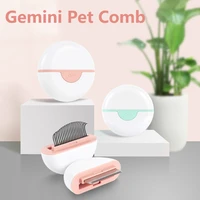 pet comb stainless steel needle comb for dogs dual purpose hair removal comb knot opening comb for cats cleaning supplies