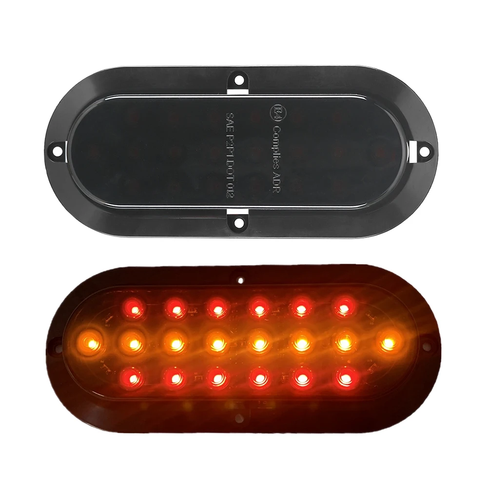 

20 LED Trailer Truck Stop Turn Tail Brake Lights Sealed Mount Side Marker Light Lamp Red Yellow Light Color Trailer Tail Lights