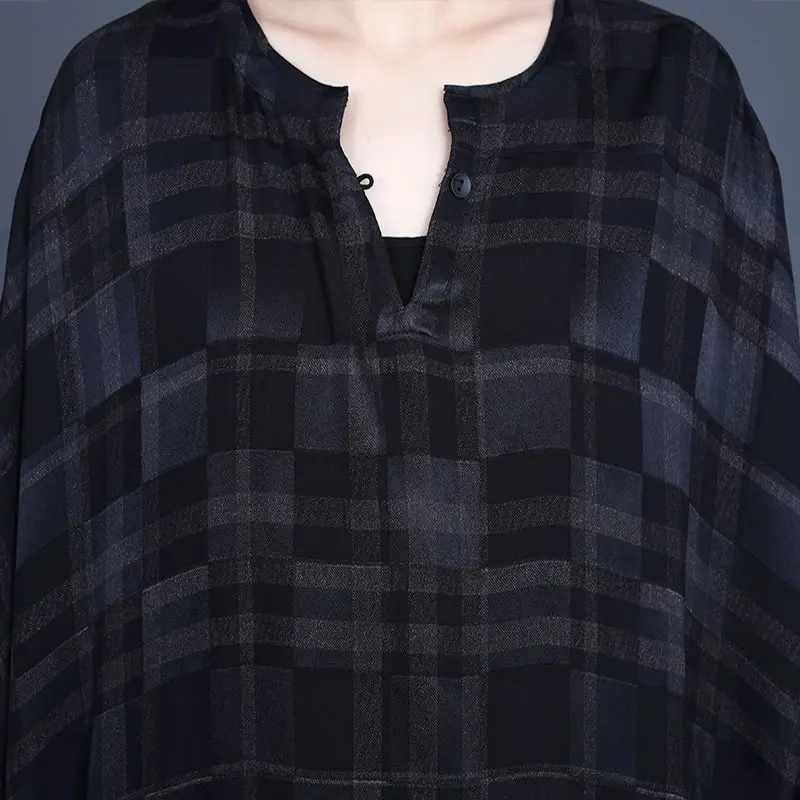 

XITAO Irregular Dress Plaid Plus Size Goddess Fan Casual Style Pullover Small Fresh Minority Elegant 2021 Summer Dress LDD1404