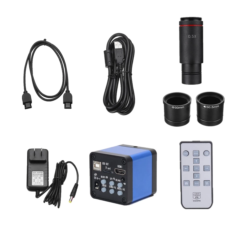 16MP HDMI 1080P USB цифровой промышленный микроскоп камера с 0.5X c креплением окуляра