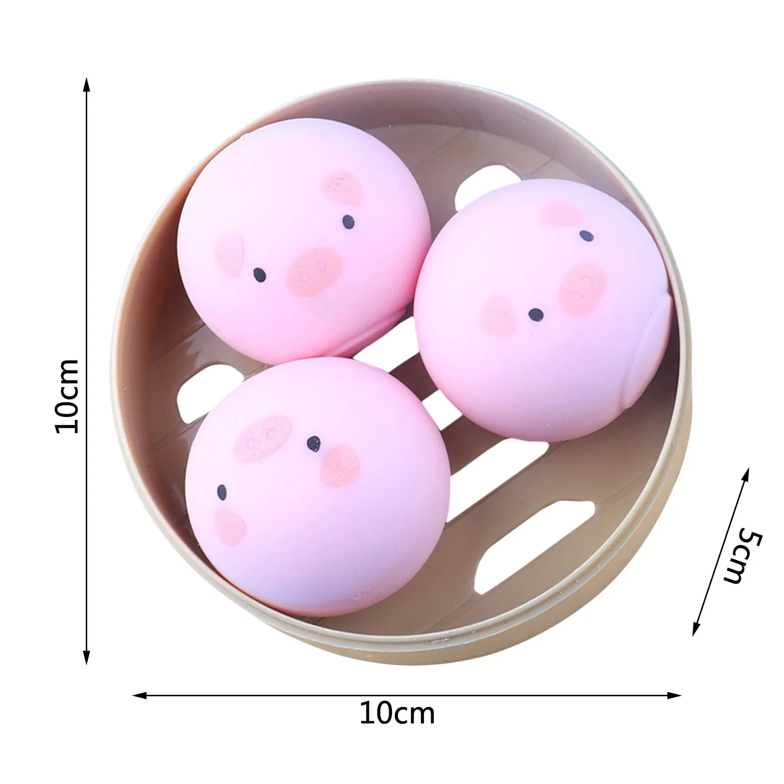 

TPR Simulation Food Steamer Bun Flour Ring Decompression Kneading Toy Stress Relieves Fidget Gift for Adults And Kids