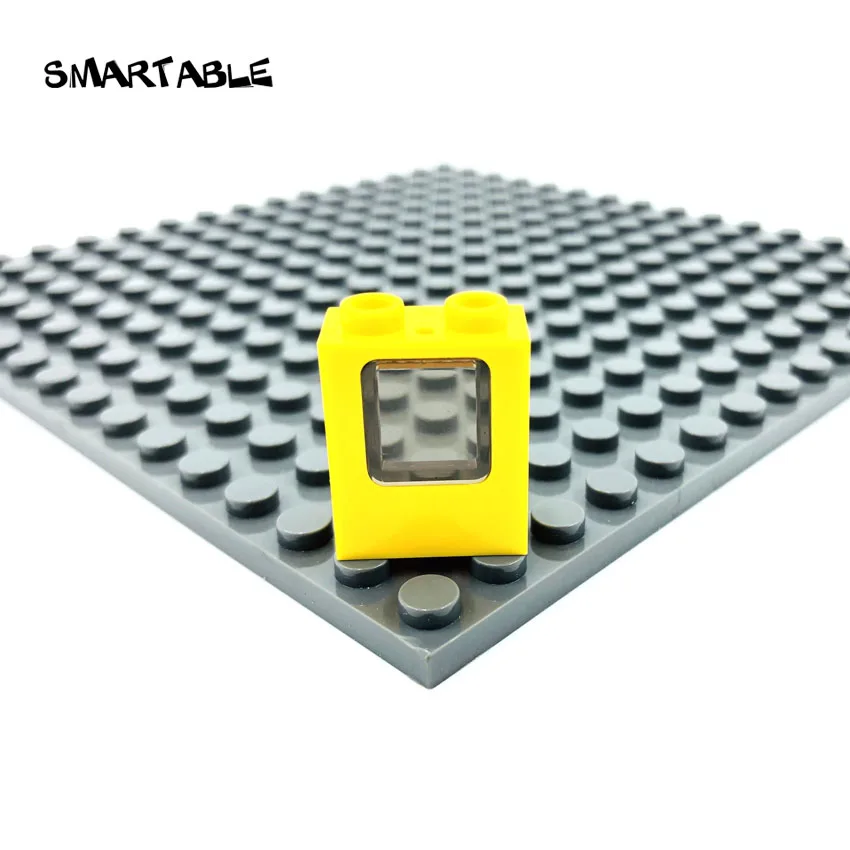 Умная оконная рама 1x2x2 со стеклянными элементами MOC, строительные блоки, игрушки для детей, совместимы со всеми брендами 4862+ 60032 город, 40 шт./лот - Цвет: Yellow with Brown