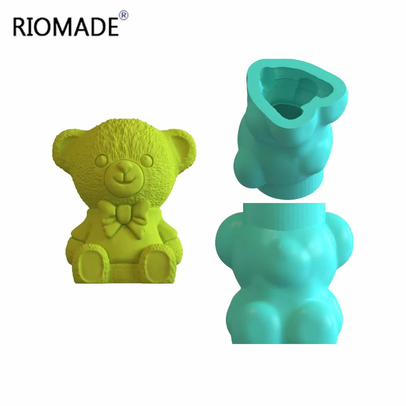 3D Тедди искусственный шоколад мусс кофе кубик льда форма для изготовления свечей