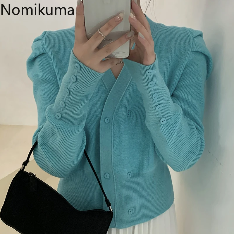 Новинка осени 2020 женское трикотажное пальто Nomikuma корейский тонкий короткий