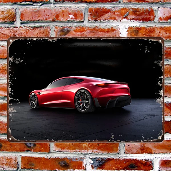 

Wall Art Stickers Club Decor Luxury Car Metal Sign Art Wall Living Room Decor